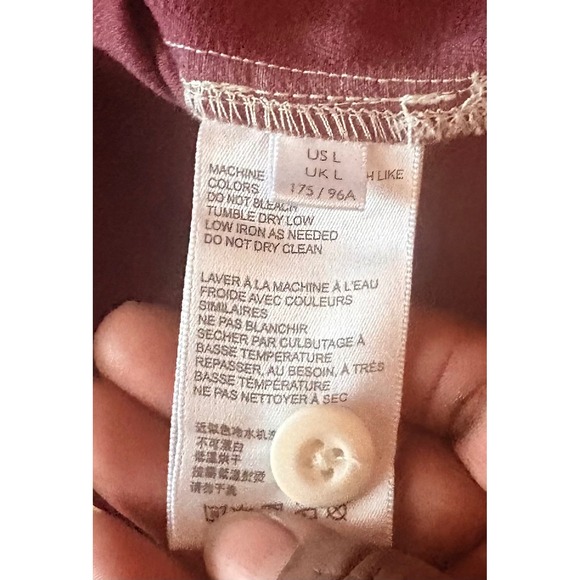 BDG Urban Outfitters Herringbone Tie Dye Long Sleeve Button Up Shirt Shacket L - Picture 7 of 7